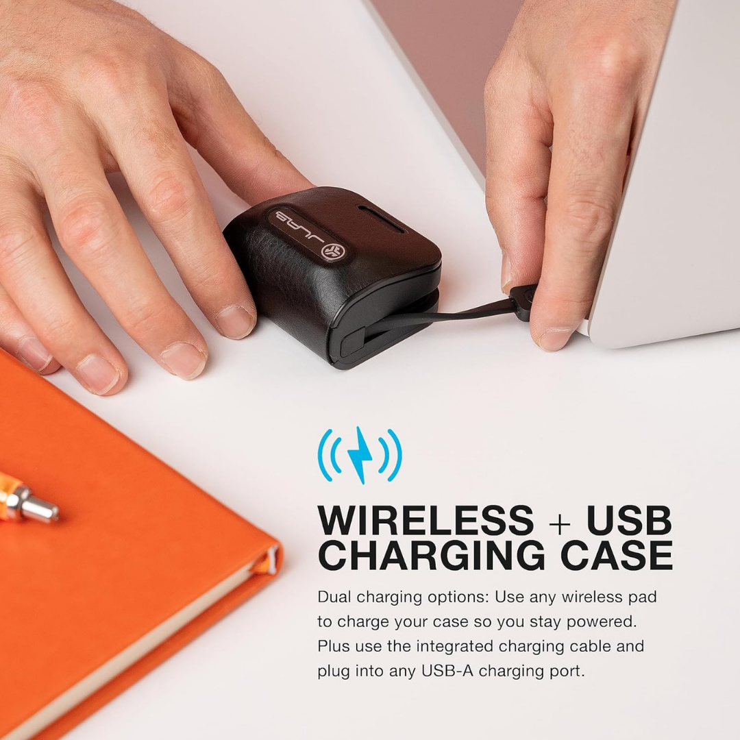 JLab Epic Air ANC Gen 2 True Wireless Bluetooth 5 Earbuds, Active Noise Canceling, 12-Hour Battery Life, 36-Hour Charging Case, Low Latency Movie Mode, Wear Detect Sensor, Google Fast Pair