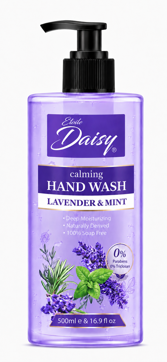 Calming Lavender & Mint Hand Wash 500ml Deep Moisturizing Hand Wash with Soothing Lavender and Refreshing Mint