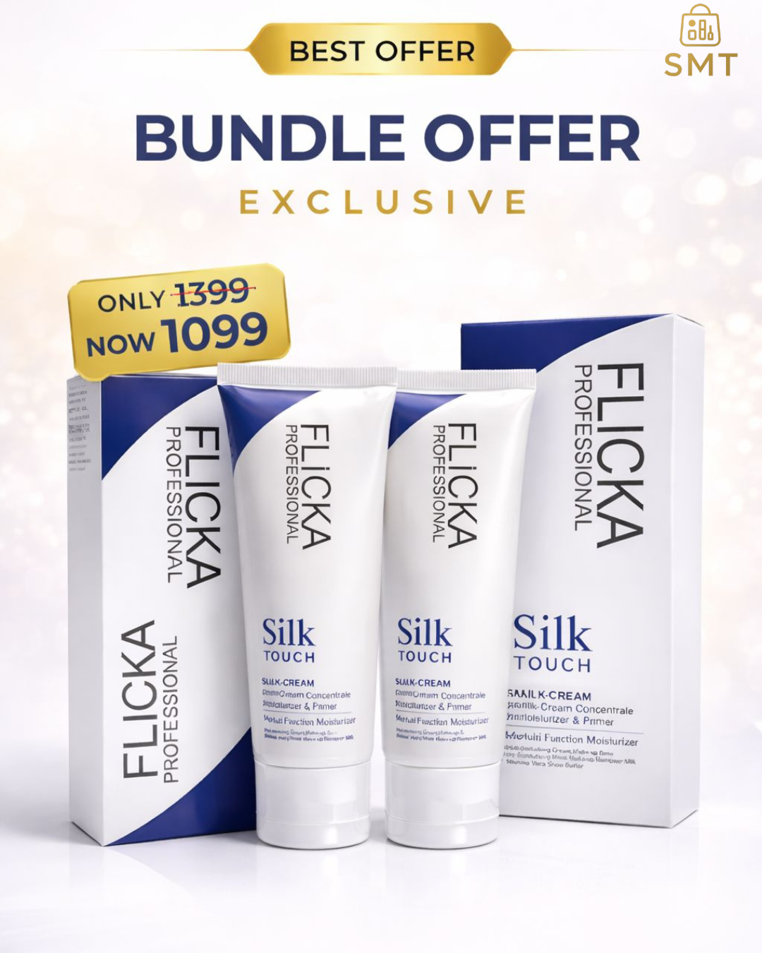 flicka silk touch primer bundle pakistan moisturizer makeup base pore minimizer