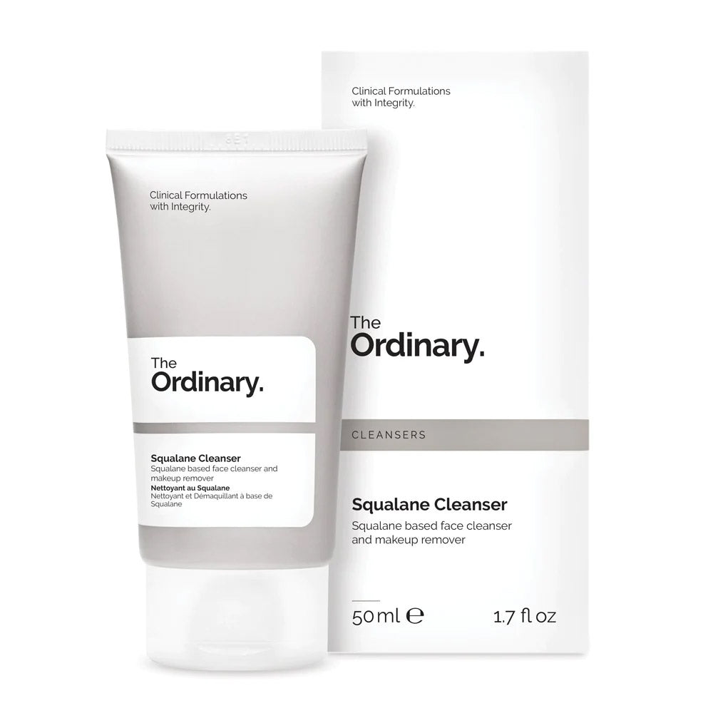 The Ordinary Squalane Cleanser 50ml – Hydrating Makeup Remover & Gentle Facial Cleansing Balm