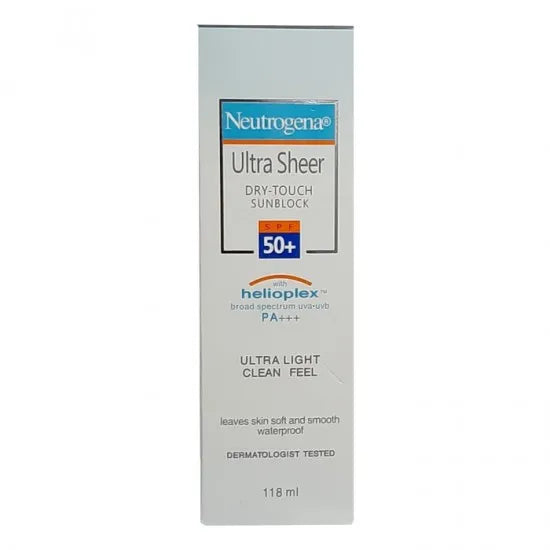 NEUTROGENA Sunscreen - SPF 50 PA+++ Ultra Sheer Dry Touch Sunblock SPF 50+ 118ml
