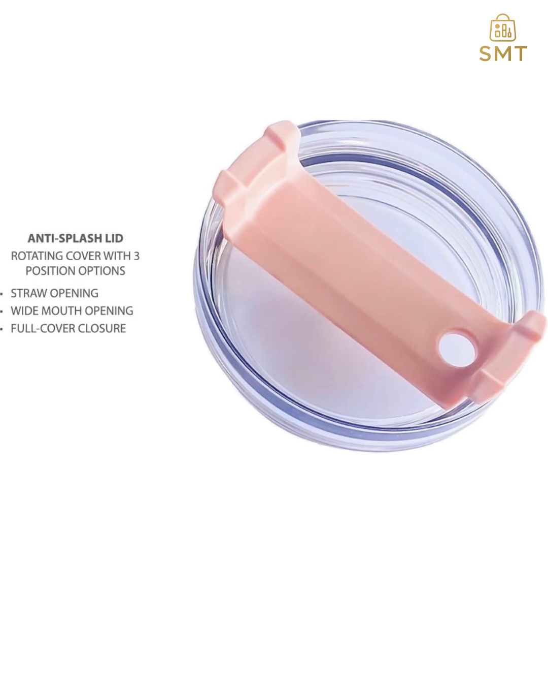 40oz Blush Pink / Ruby Matte Tumbler with Handle & Straw – Large Insulated Travel Mug