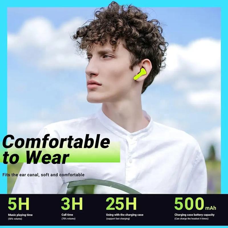 Air31 TWS in-Ear Wireless Earphone Headphone - Black, HD Conversation, Bluetooth 5.3, True Wireless Stereo for Gaming, Running, Sport, Music, HiFi Waterproof Earphones