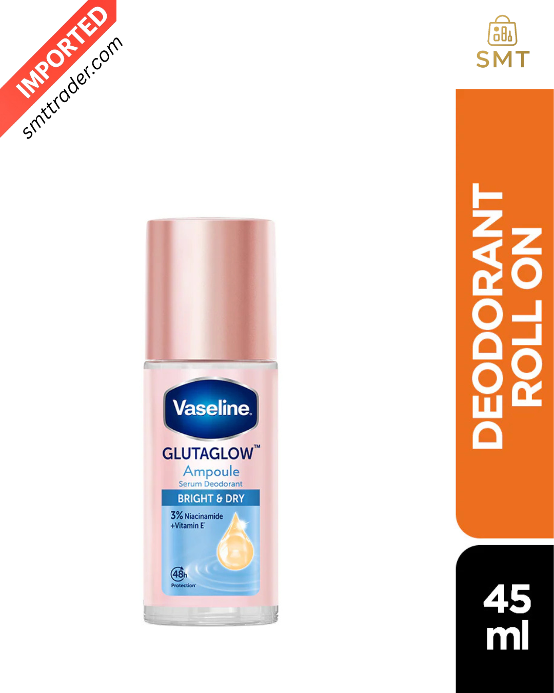 Vaseline GlutaGlow Ampoule Roll-On Deodorant Bright Dry 45ml – 48H Protection