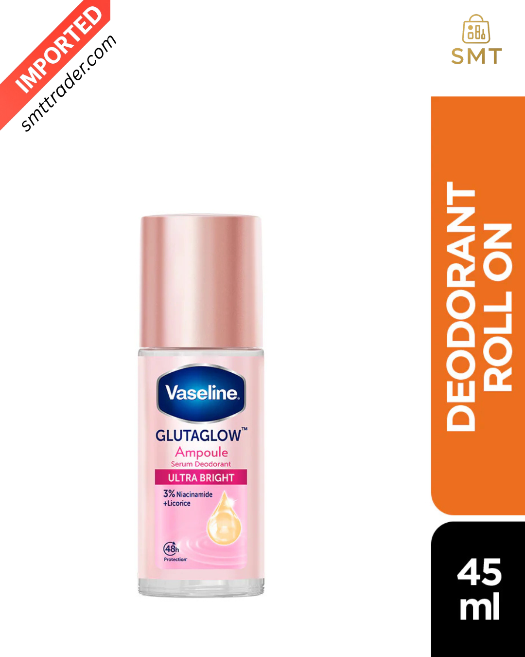 Vaseline GlutaGlow Ampoule Roll-On Deodorant Bright Dry 45ml – 48H Protection
