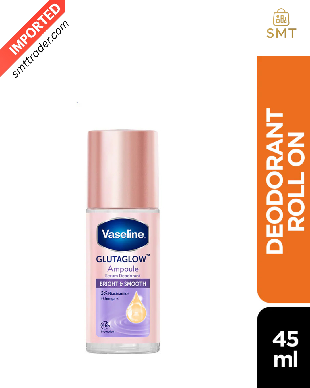 Vaseline GlutaGlow Ampoule Roll-On Deodorant Bright Dry 45ml – 48H Protection