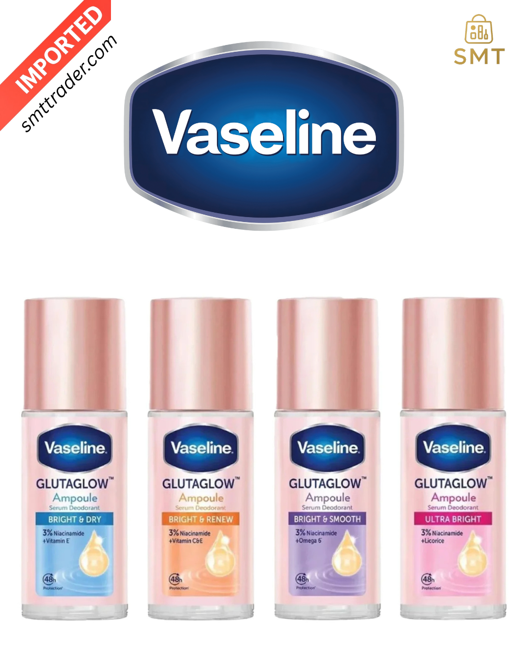 Vaseline GlutaGlow Ampoule Roll-On Deodorant Bright Dry 45ml
