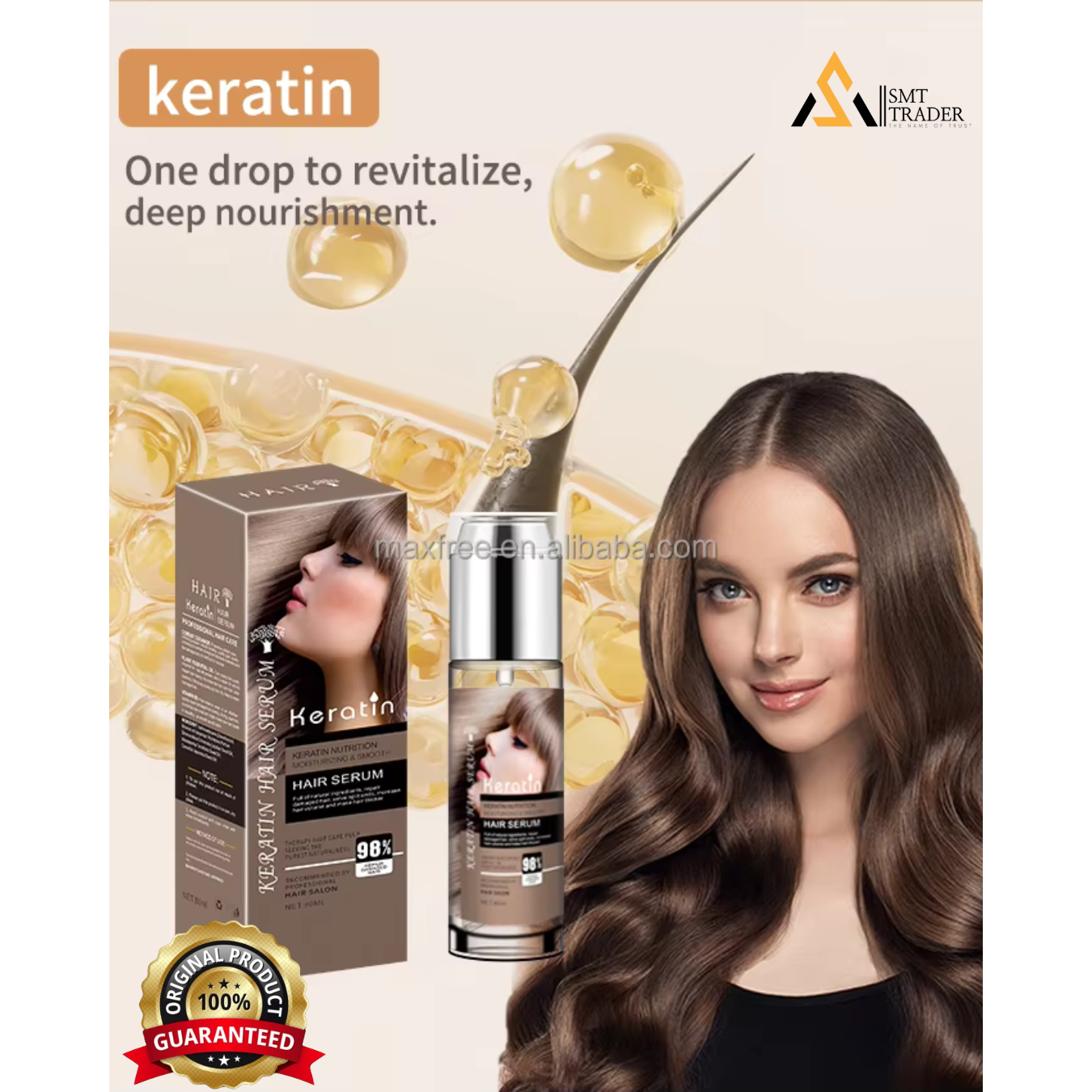 Keratin Hair Serum For Damage Hair Repair