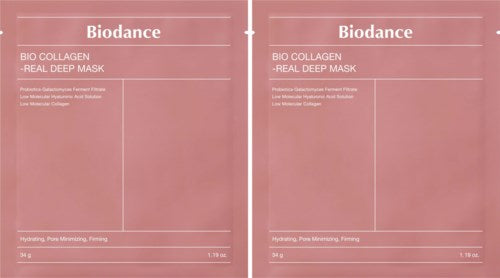 BIODANCE Bio-Collagen Real Deep Mask, Hydrating Overnight Hydrogel Face Mask, Pore Minimizing, Elasticity, Plumping, Travel Essentials & Self Care Gifts for Women, Korean Skin Care | 1.19oz(34g) x 4ea