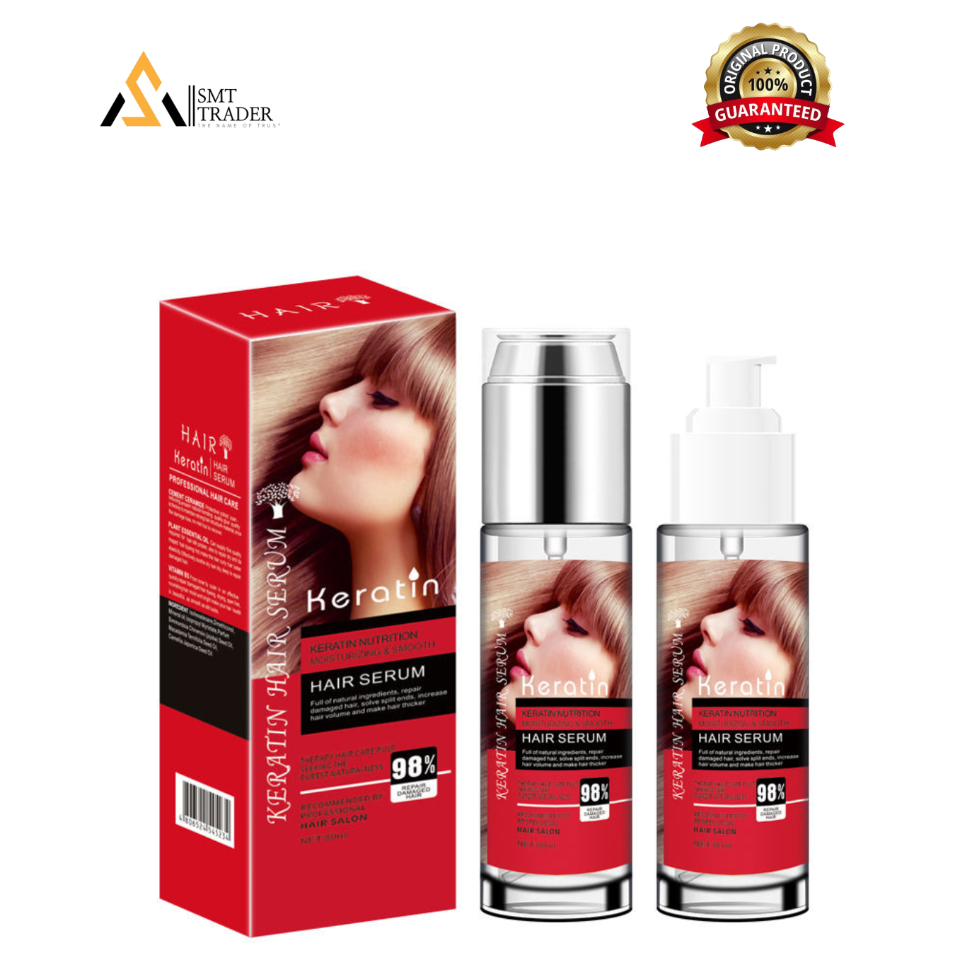 Keratin Moisturizing & Smooth Hair Serum 98% 80ml