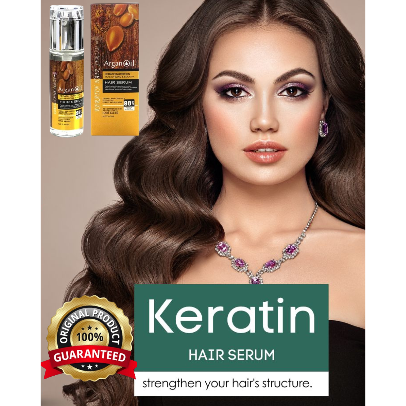 Argan Oil Shampoo & Argan Oil Hair Serum Best For Damage Hair Control ( Value Pack )
