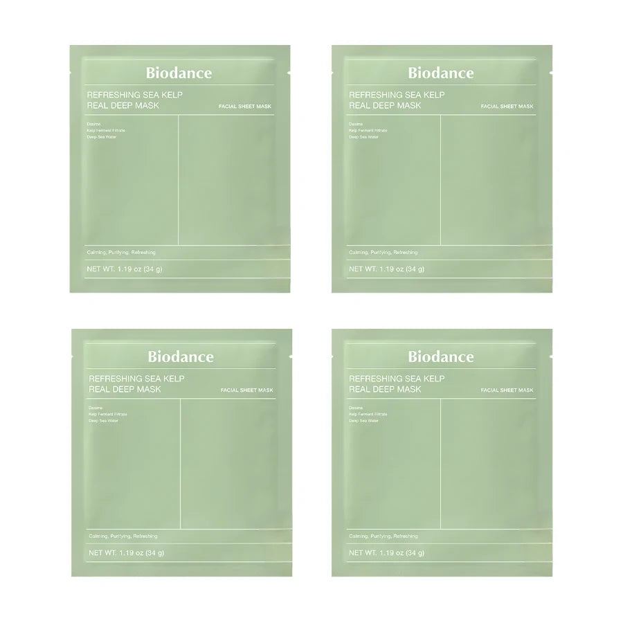 biodance refreshing sea kelp real deep mask pakistan overnight hydrogel face mask oil control hydration 4 sheets
