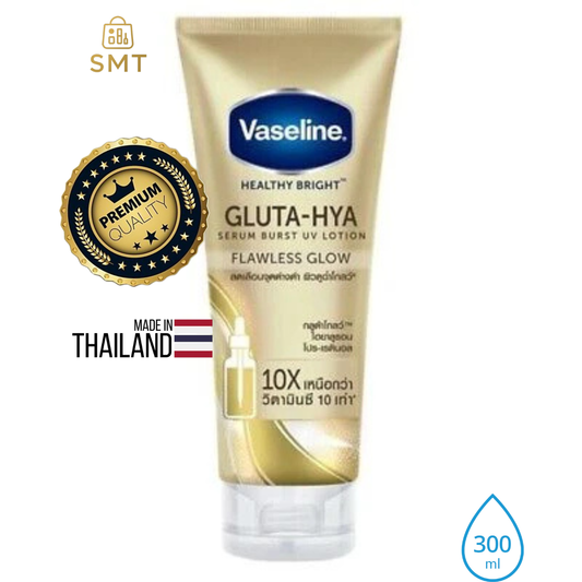 Vaseline Gluta-Hya Flawless Glow, 300ml, Serum-In-Lotion. 100% Original Product , Made in Thailand