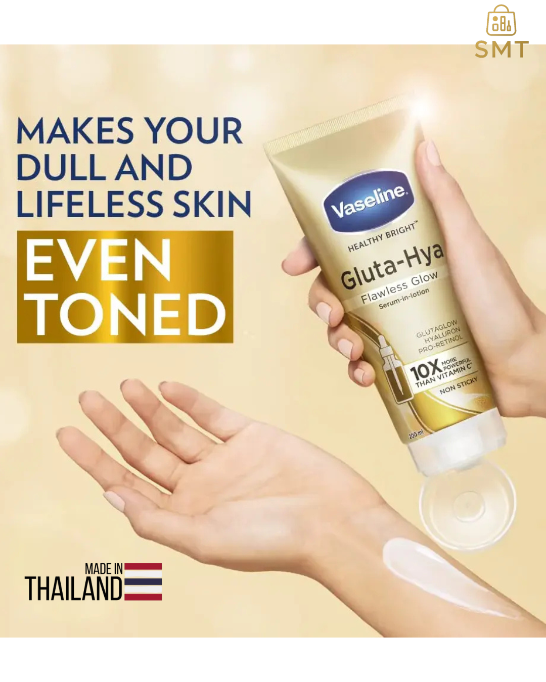 Vaseline Gluta-Hya Flawless Glow 300ml – Advanced Brightening Serum-In-Lotion Thailand