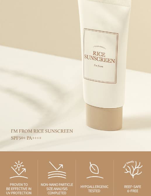 I’m From Rice Sunscreen SPF 50 – 41% Rice Extract Mineral Sunscreen 50ml