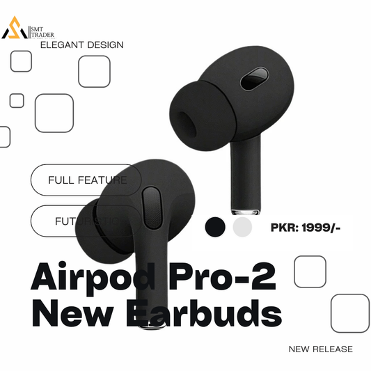 Airpods Pro 2nd Generation ( Black) with Active Noise Cancellation (ANC) and Transparency mode, true wireless earbuds, long lasting battery, wireless charging