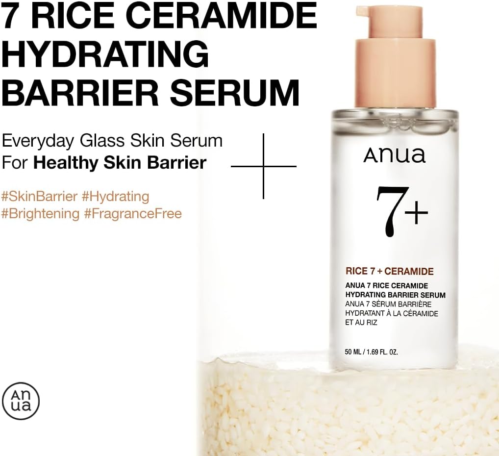 Anua 7 Rice Ceramide Hydrating Barrier Serum – Brightening & Barrier Repair Korean Serum for Dry & Sensitive Skin in Pakistan