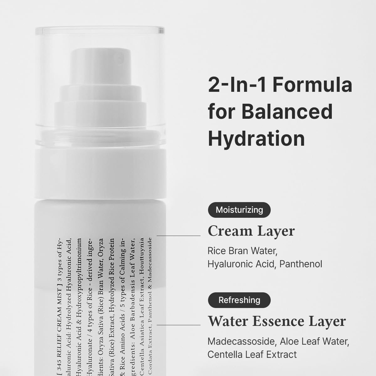 Dr.Althea 345 Relief Cream Mist | Hydrating Facial Mist with Rice Extract | Soothing Care for Sensitive Skin (60ml)