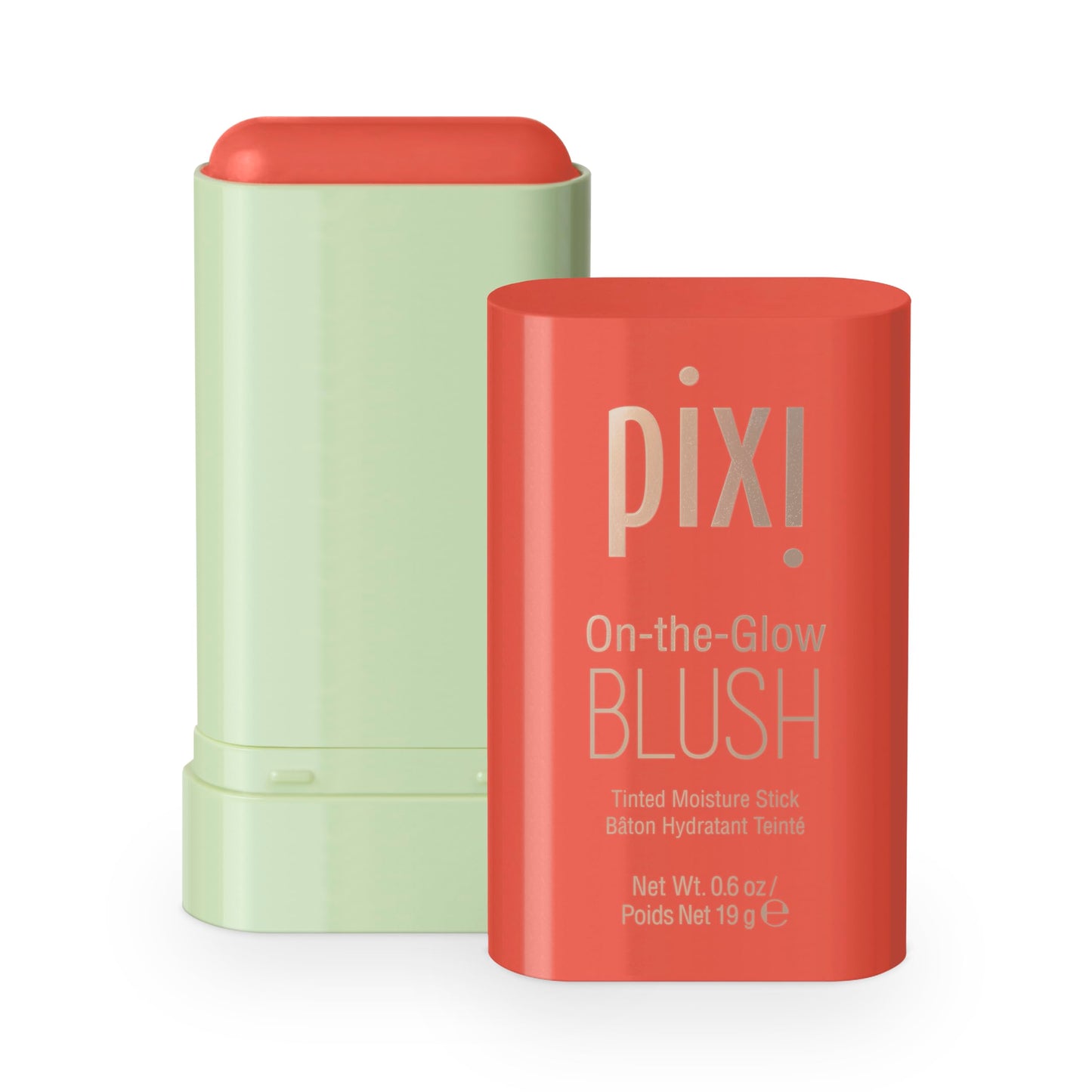 Pixi On-the-Glow Blush - Fleur, Hydrating Tinted Moisture Blush Stick with Ginseng, Aloe Vera & Fruit Extracts, For Cheeks & Lips, 19g / 0.6oz, Paraben-Free