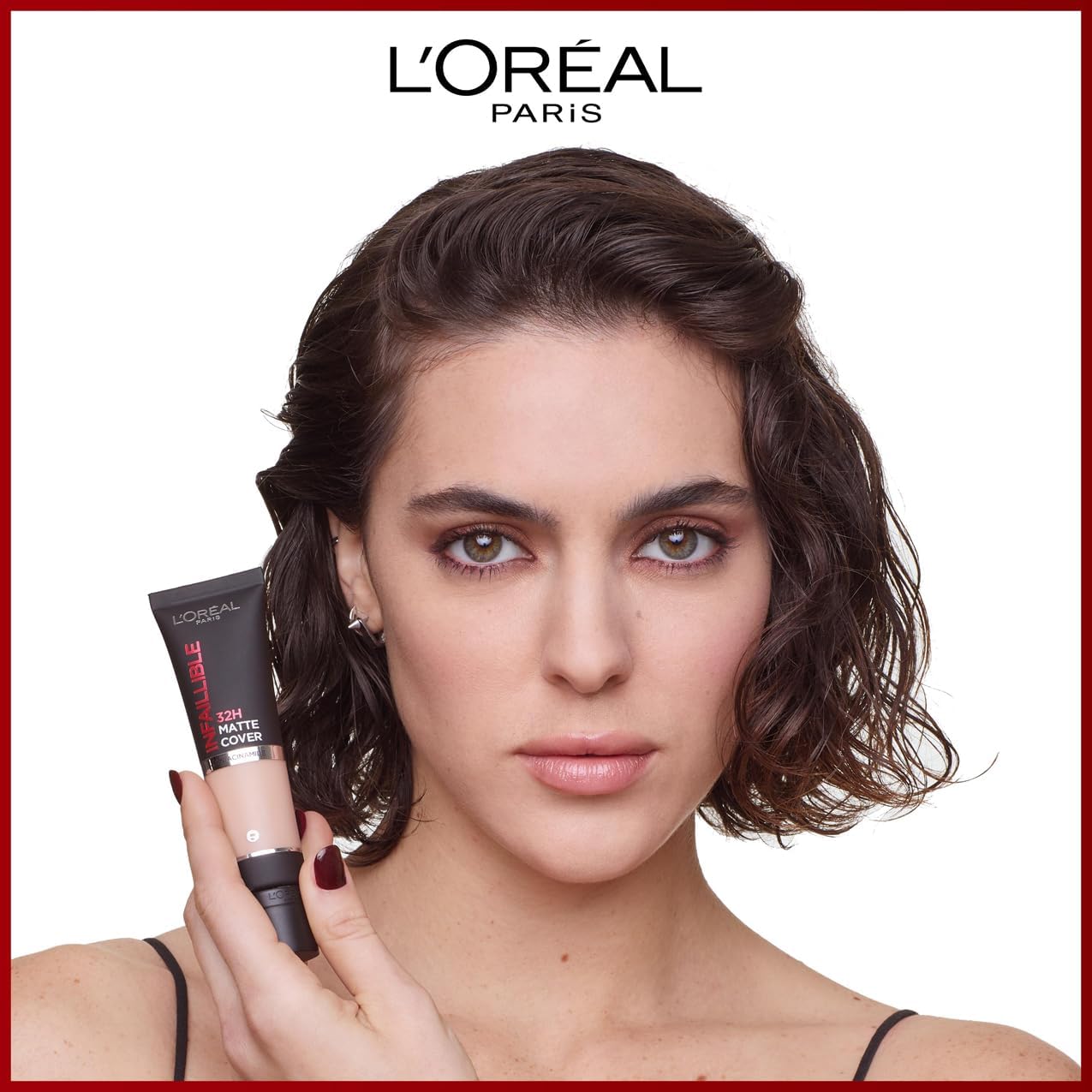 L'Oreal Paris Cover Liquid Foundation, With 4% Niacinamide, Long Lasting, Natural Finish, Available in 3 Shades, SPF 25, Infallible 32H Matte Cover, 30ml