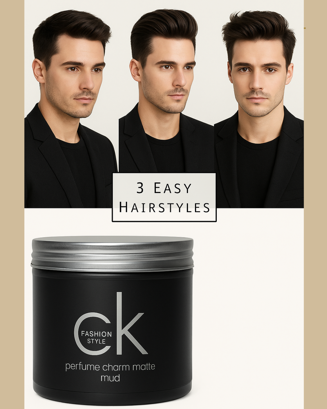 CK Fashion Style Perfume Charm Matte Mud Hair Wax, Easily create quick, effortless hairstyles