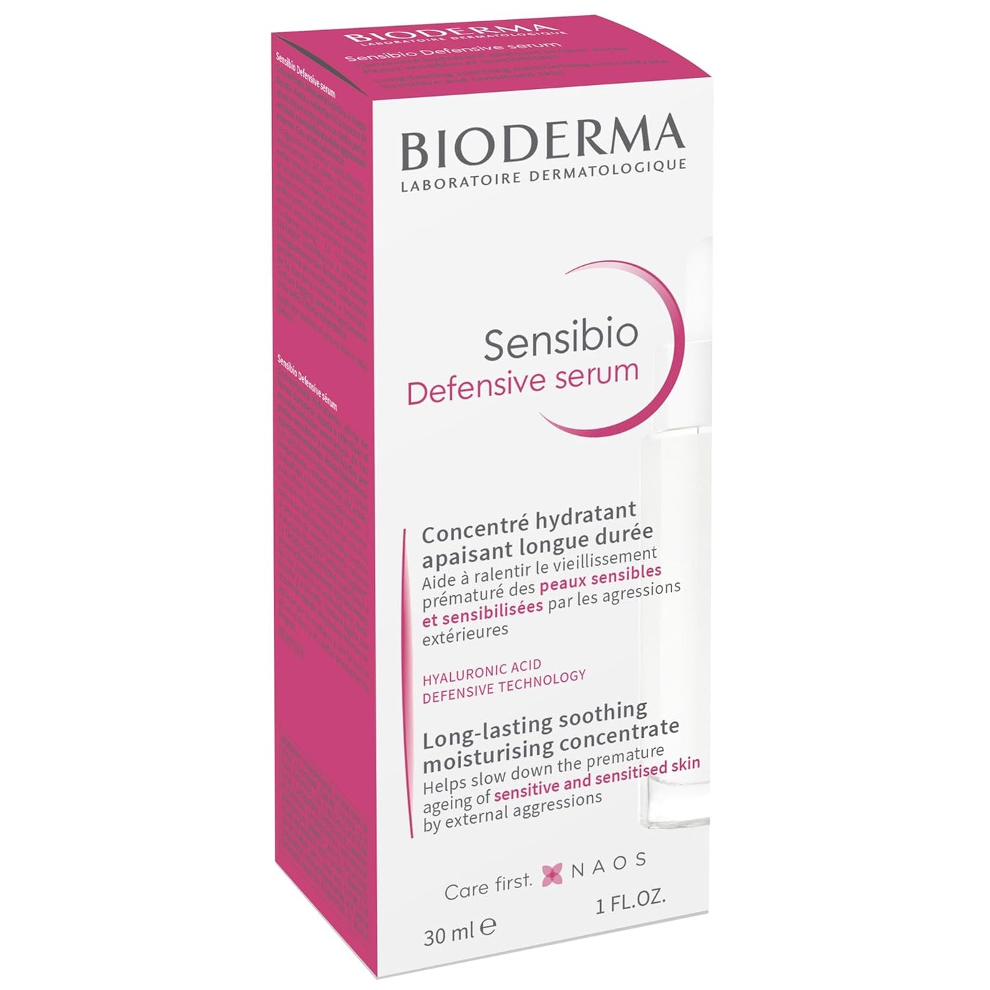 Bioderma Sensibio Defensive Serum, Long-Lasting Soothing Moisturizing Concentrate for Sensitive Skin, 30ml