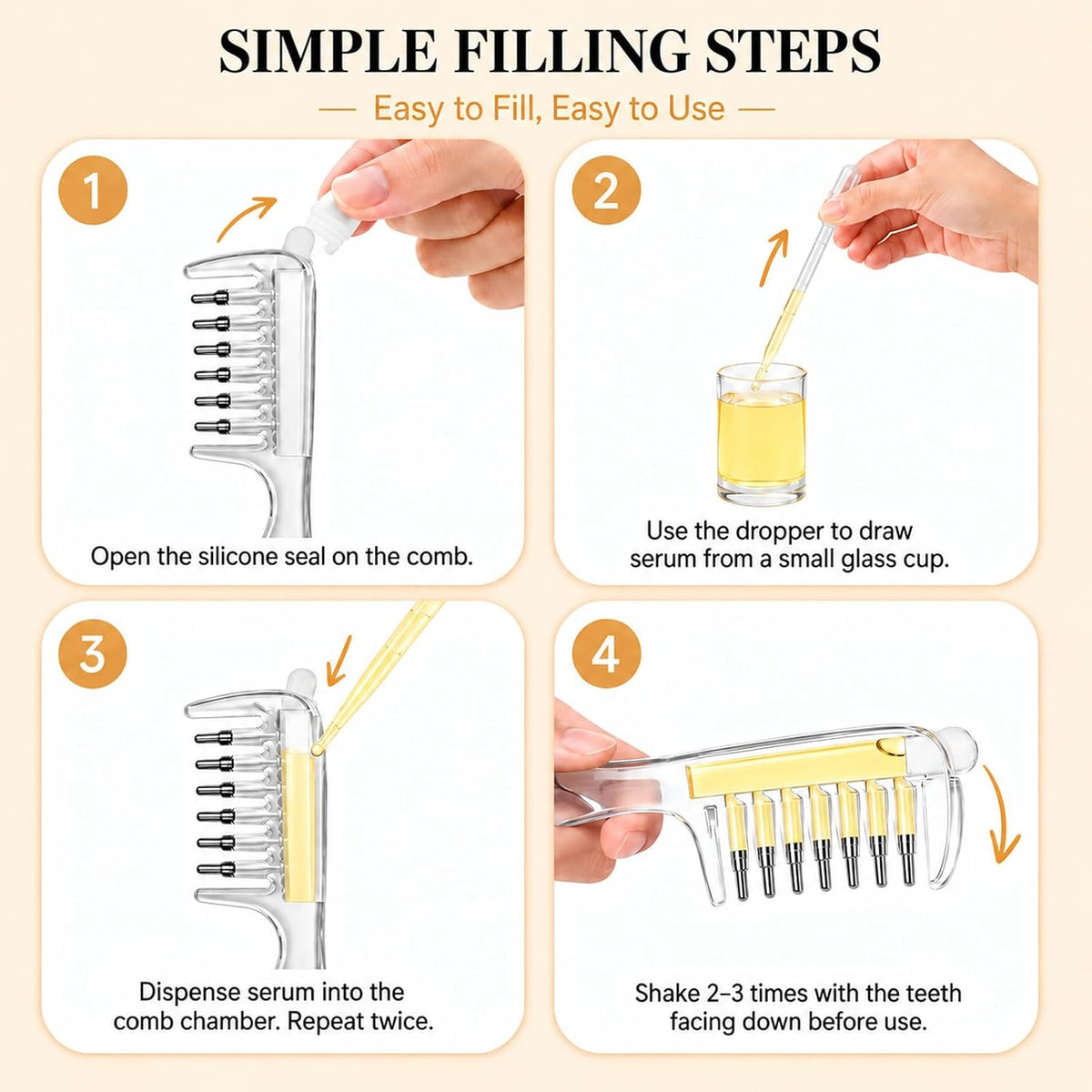 Scalp Oil Applicator Comb – Minoxidil, Hair Serum & Hair Oil