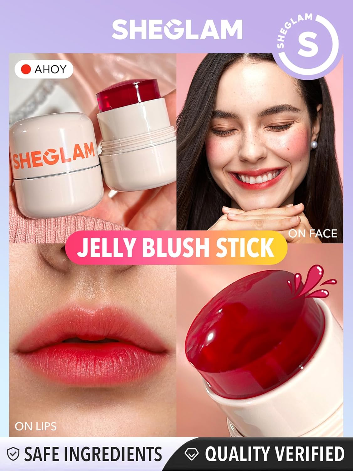 SHEGLAM Jelly-Licious Hydrating Lip & Blush Tint – Glossy Jelly Tint for Natural Glow & Long-Lasting Color in Pakistan