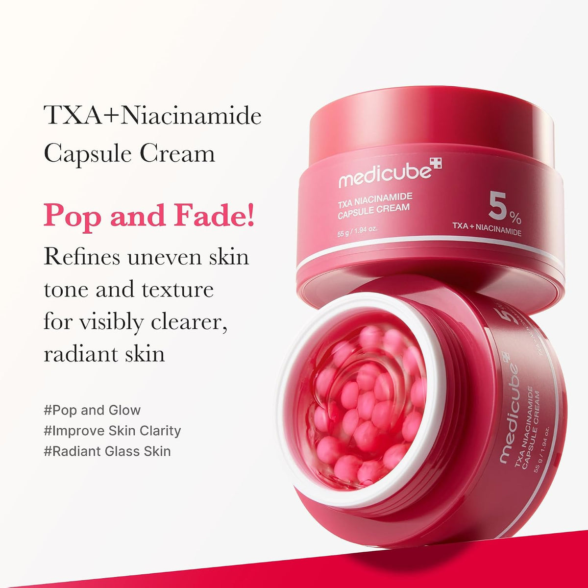 medicube TXA capsule moisturizer for uneven skin tone
