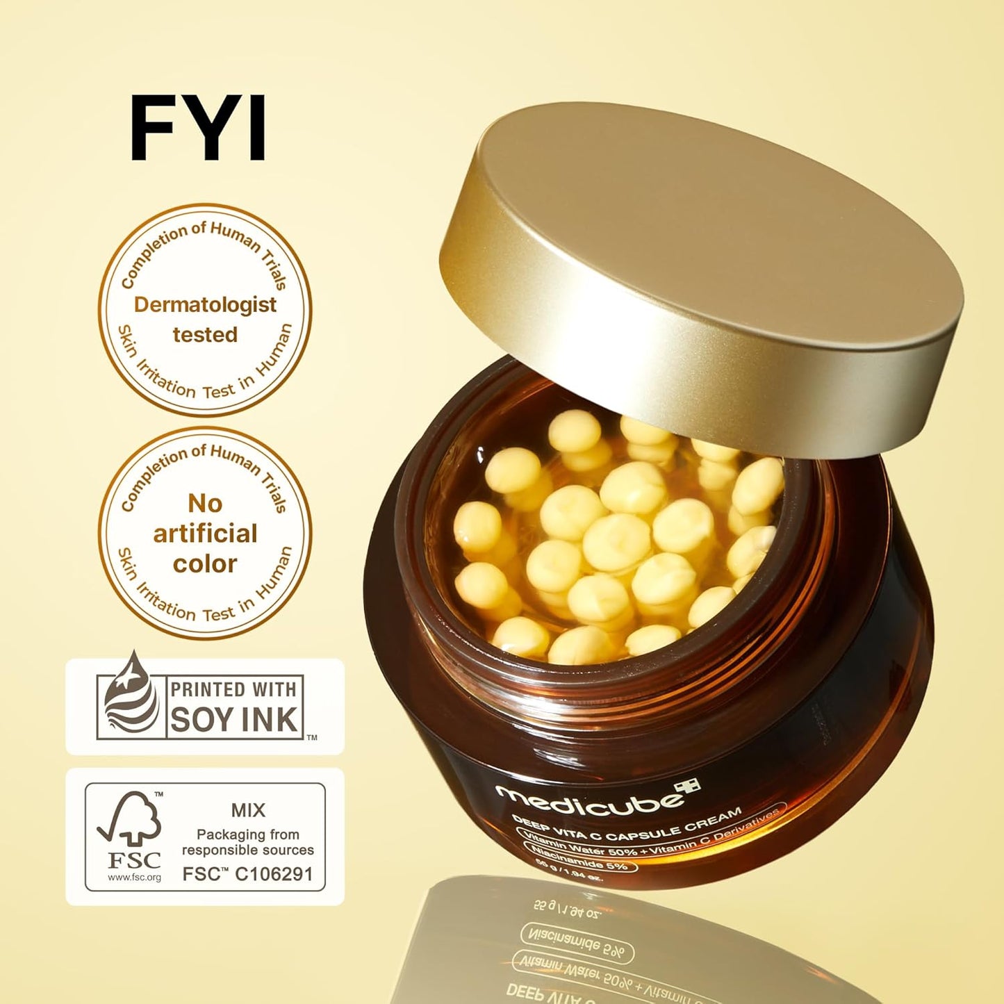 medicube Capsule Cream with Deep Vitamin C – Liposome Vitamin C Brightening Glow Cream for Radiant Firm Skin in Pakistan