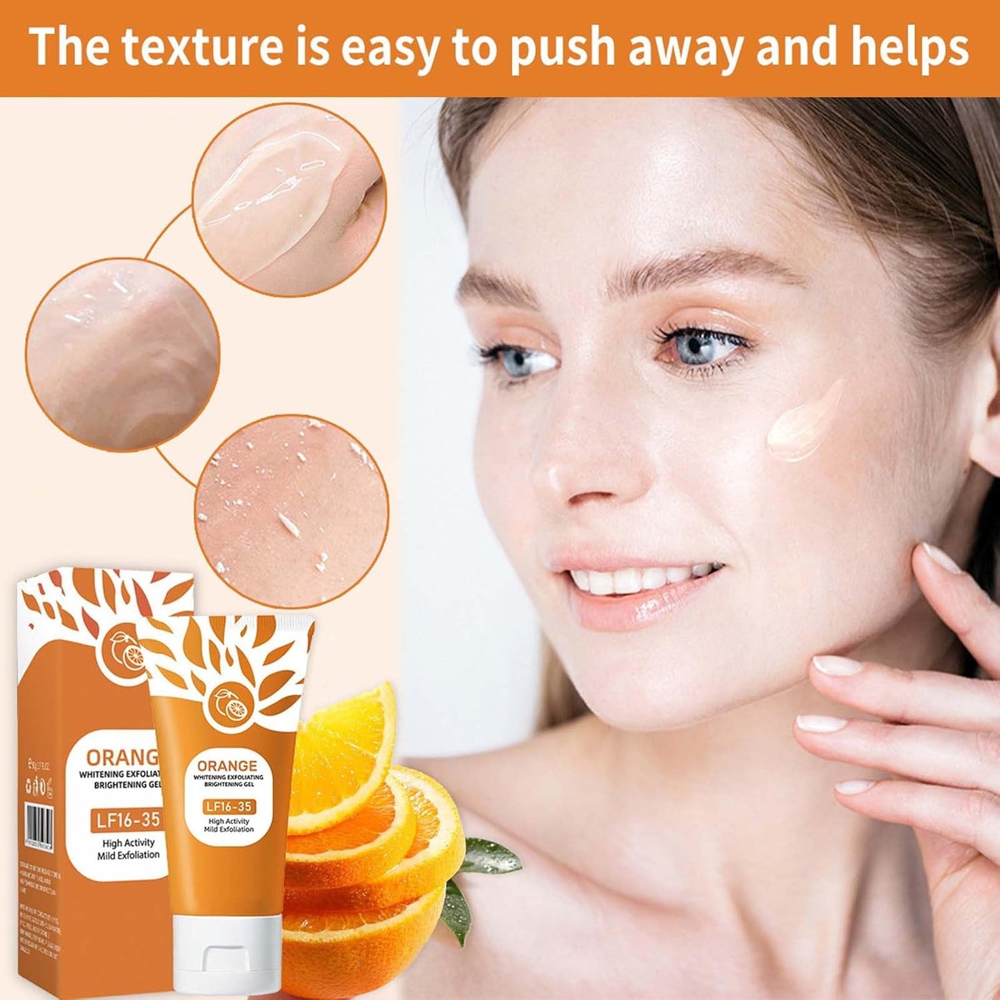 Orange Enzyme Exfoliating Gel for Face & Body 3oz – Deep Cleansing Brightening Peeling Gel Scrub in Pakistan