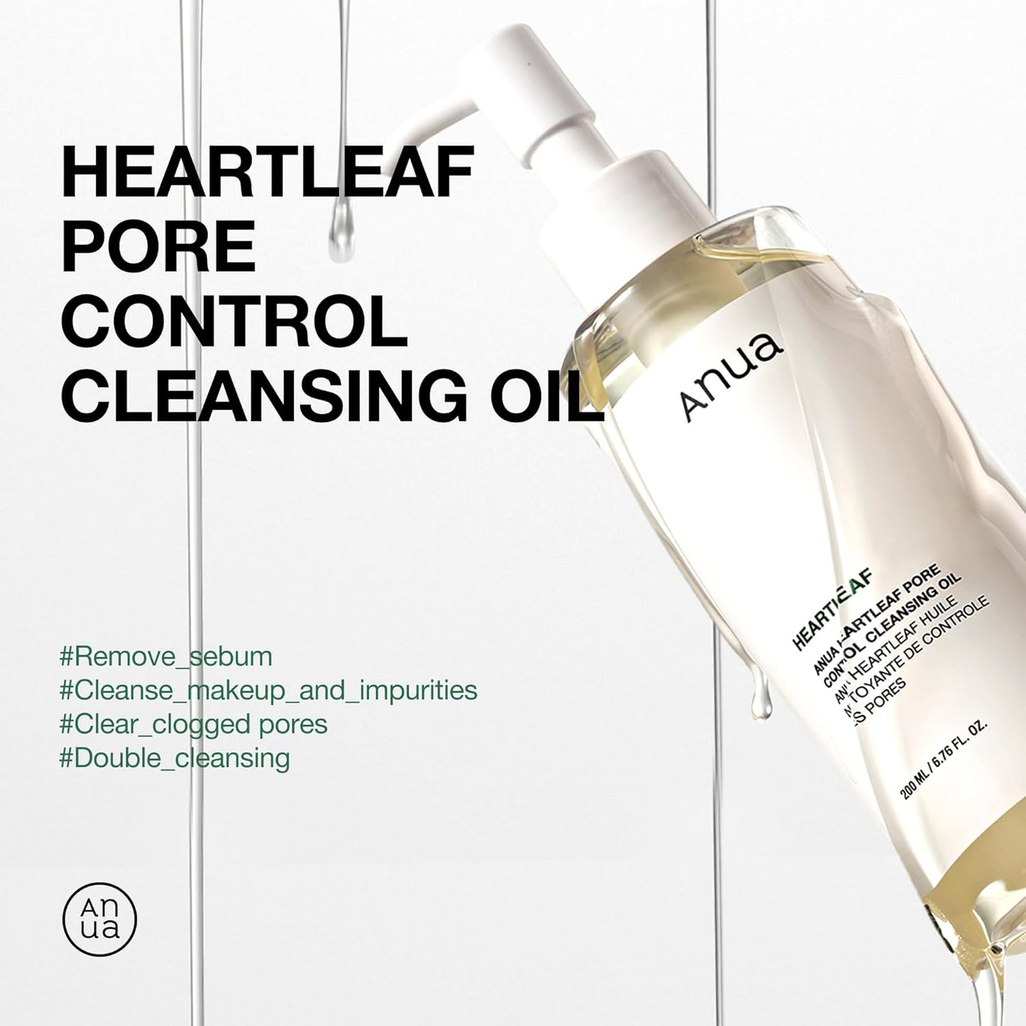 Anua Heartleaf Pore Control Cleansing Oil – Deep Cleansing Korean Oil Cleanser for Blackheads & Makeup Removal in Pakistan