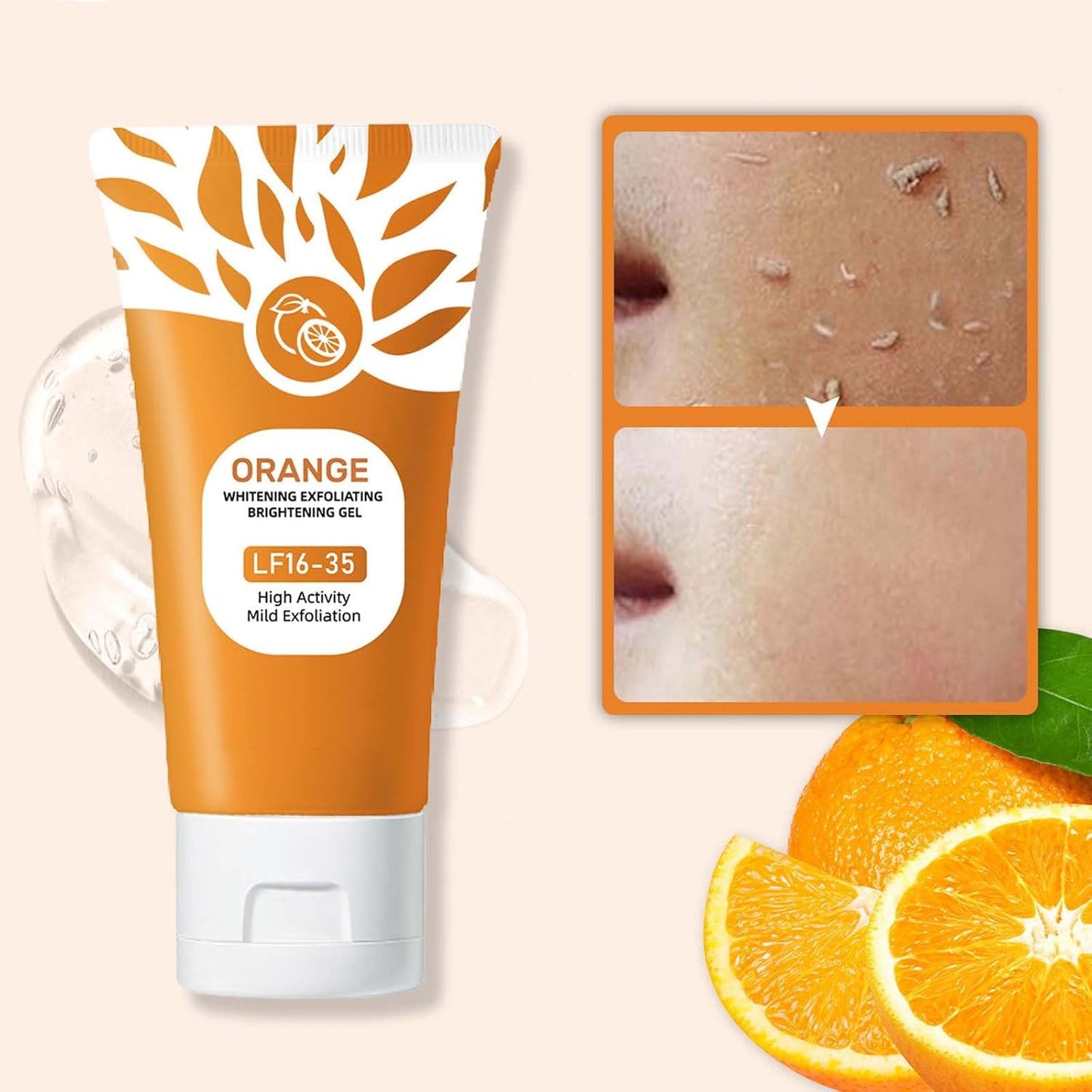 Orange Enzyme Exfoliating Gel for Face & Body 3oz – Deep Cleansing Brightening Peeling Gel Scrub in Pakistan