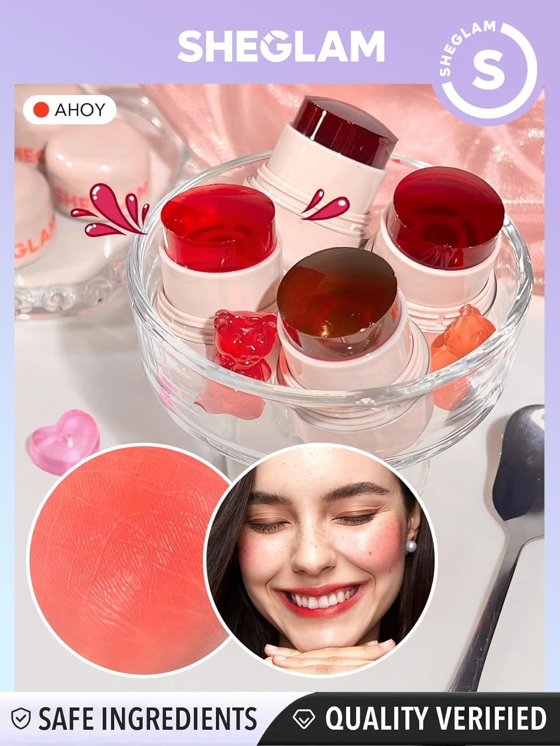 SHEGLAM Jelly-Licious Hydrating Lip & Blush Tint – Glossy Jelly Tint for Natural Glow & Long-Lasting Color in Pakistan