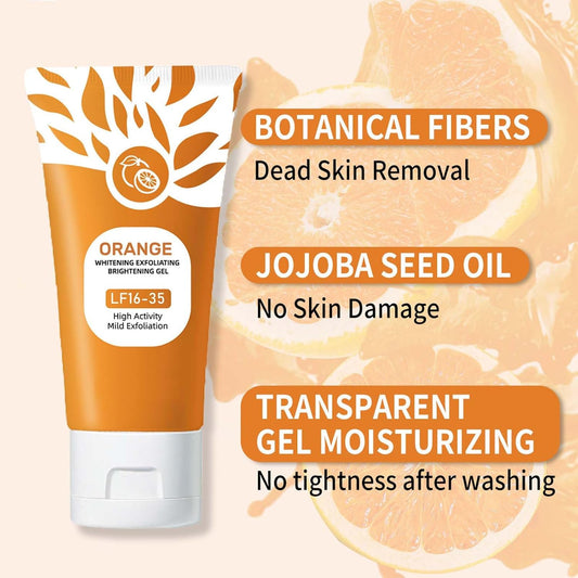Orange Enzyme Exfoliating Gel for Face & Body 3oz – Deep Cleansing Brightening Peeling Gel Scrub in Pakistan