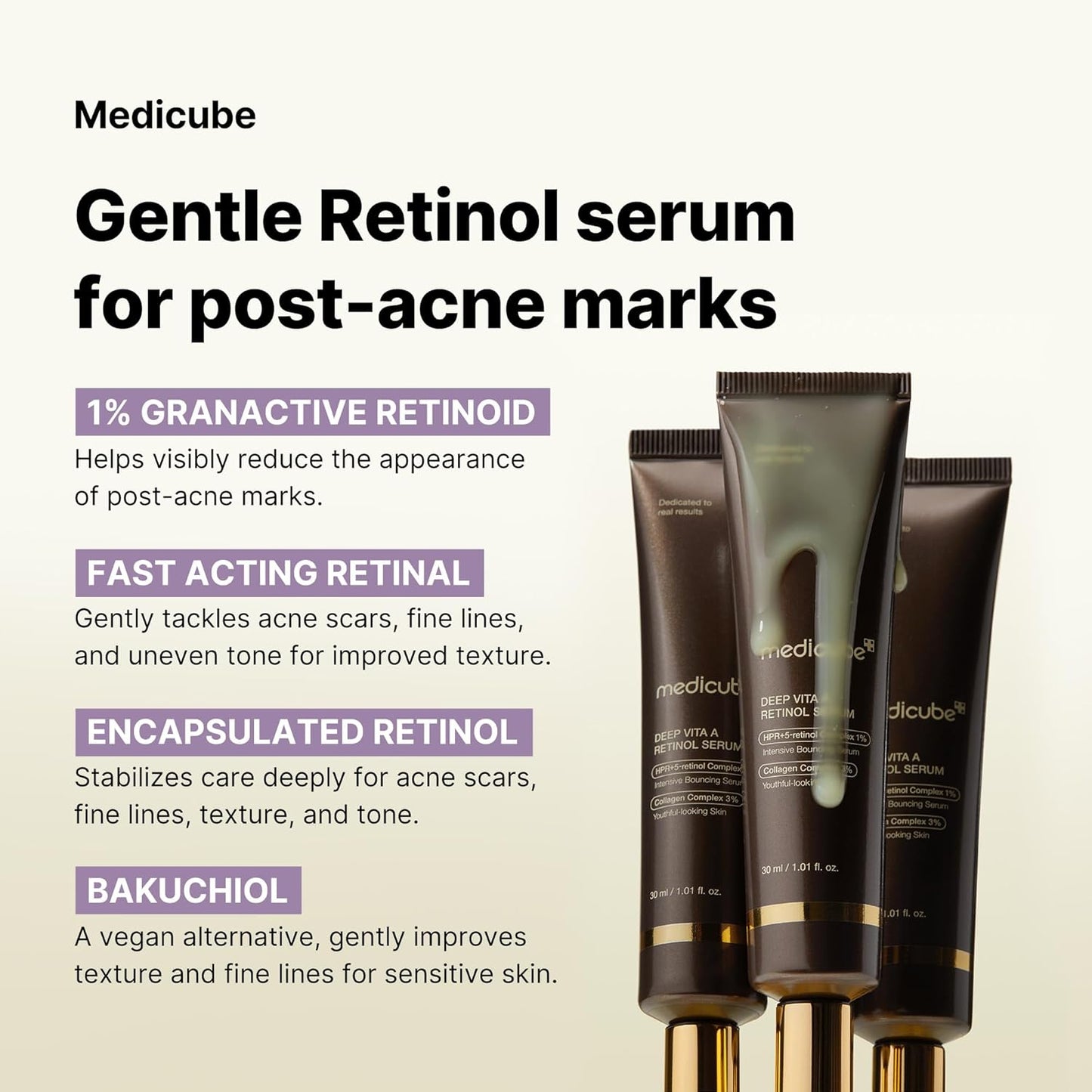 Medicube Deep Reviving Bakuchiol Retinol Serum 30ml – Anti-Aging Korean Serum for Fine Lines, Acne Marks & Skin Tone Pakistan