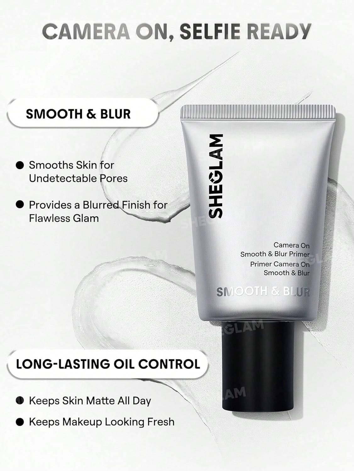 SHEGLAM Camera On Smooth & Blur Primer (Clear) – Pore Minimizing Makeup Base for Smooth Flawless Skin in Pakistan
