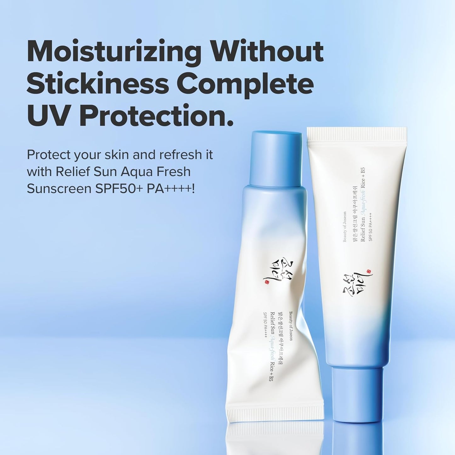 Beauty of Joseon Relief Sun Aqua-Fresh Sunscreen SPF 50+ PA++++ – Rice + Panthenol Lightweight UV Protector for Sensitive & Acne-Prone Skin in Pakistan