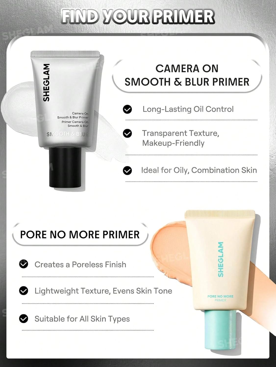 SHEGLAM Camera On Smooth & Blur Primer (Clear) – Pore Minimizing Makeup Base for Smooth Flawless Skin in Pakistan