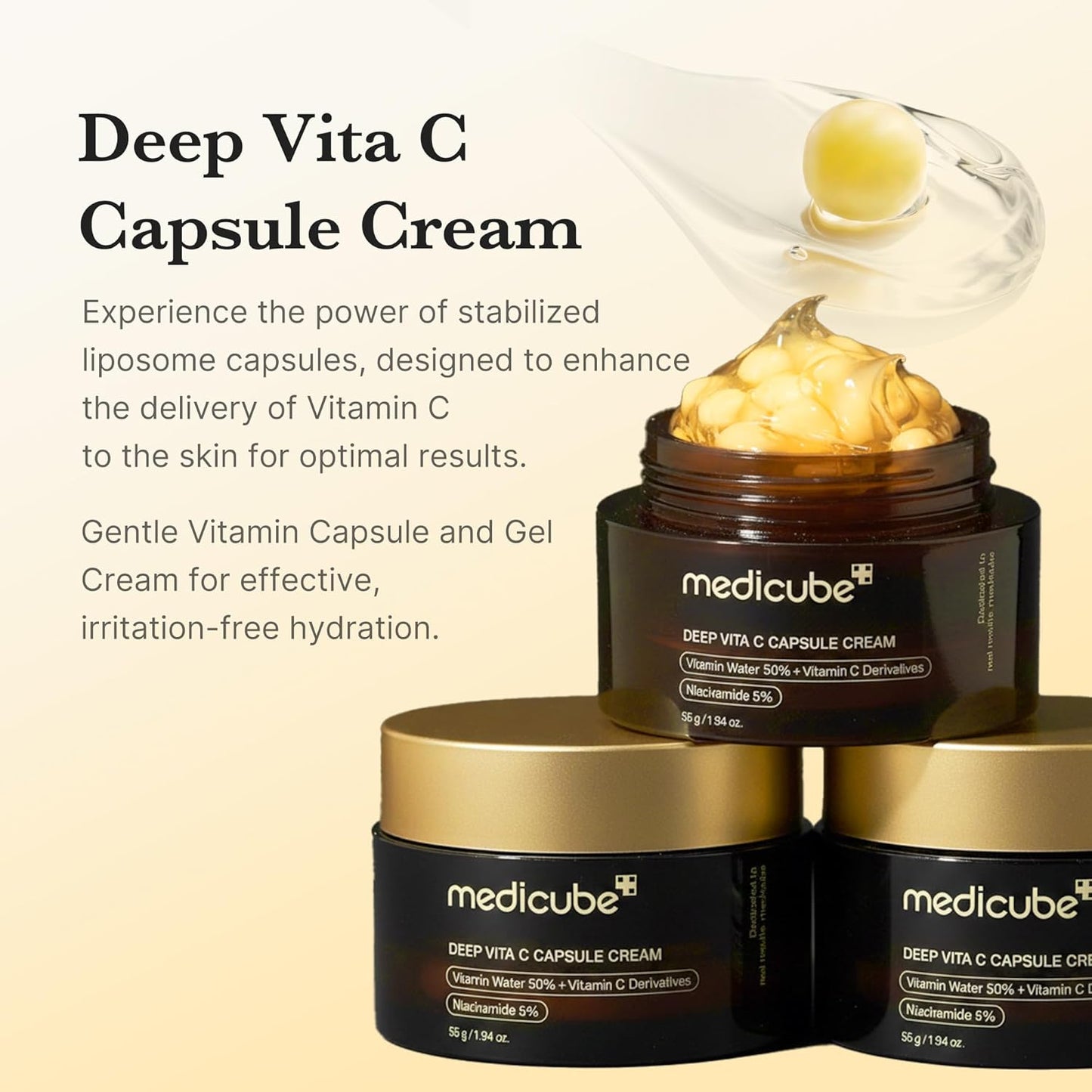 medicube Capsule Cream with Deep Vitamin C – Liposome Vitamin C Brightening Glow Cream for Radiant Firm Skin in Pakistan