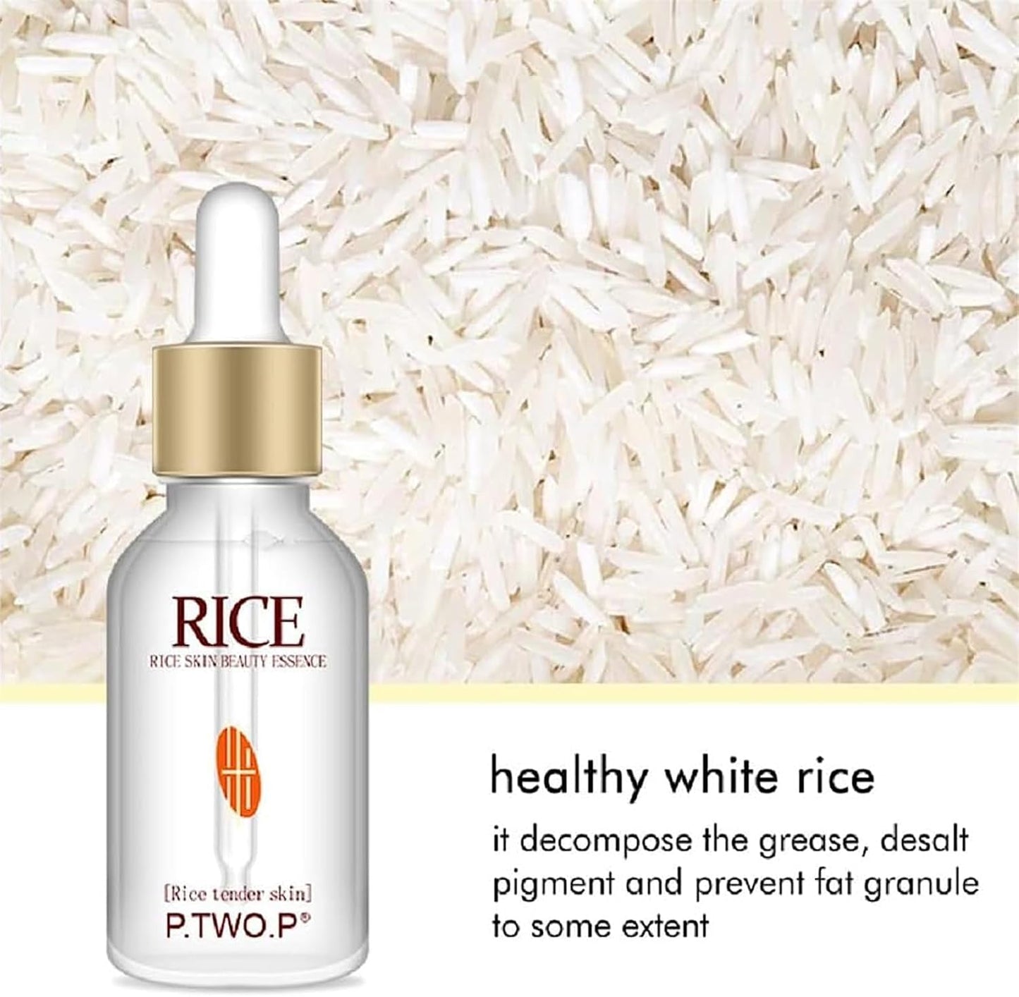 White Rice Serum Volcanic - Rice Skin Beauty Essence, Lifting And Anti Wrinkle Serum, Face Serum Lifting Firm, Beauty Moisturizing White, Take Good Care Of Moisturizing And Tender Skin