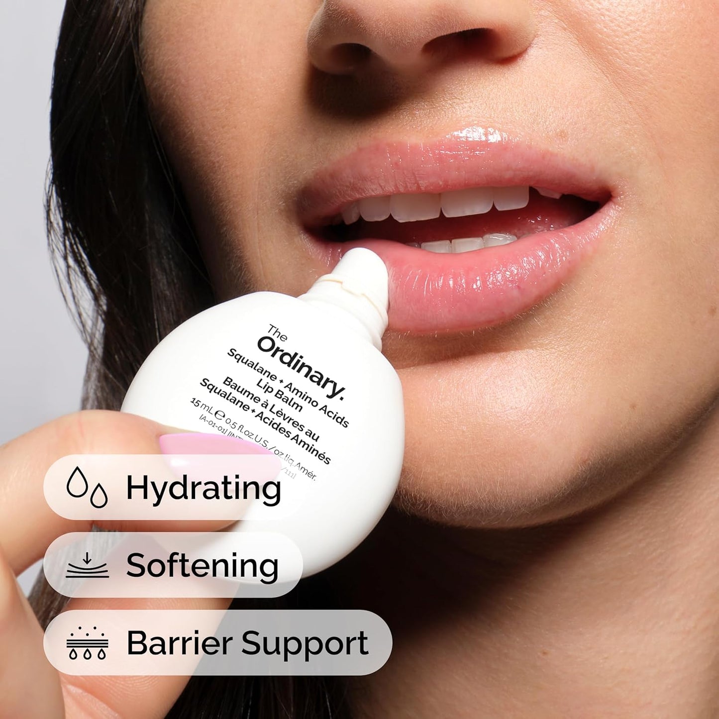 The Ordinary Squalane + Amino Acids Lip Balm – Deep Hydration Lip Repair, For Lips, Elbows, and Cuticles, 0.5 Fl Oz