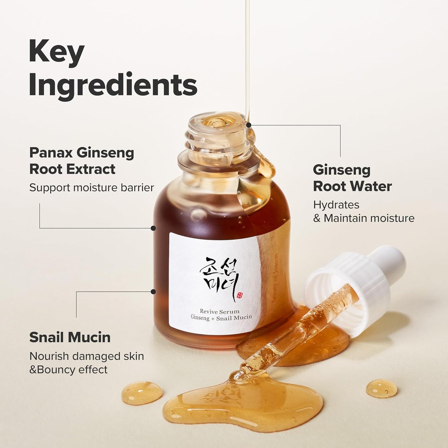 Beauty of Joseon Revive Serum Ginseng + Snail Mucin 30ml – Anti-Aging Hydrating Korean Face Serum for Acne Scars & Glowing Skin in Pakistan