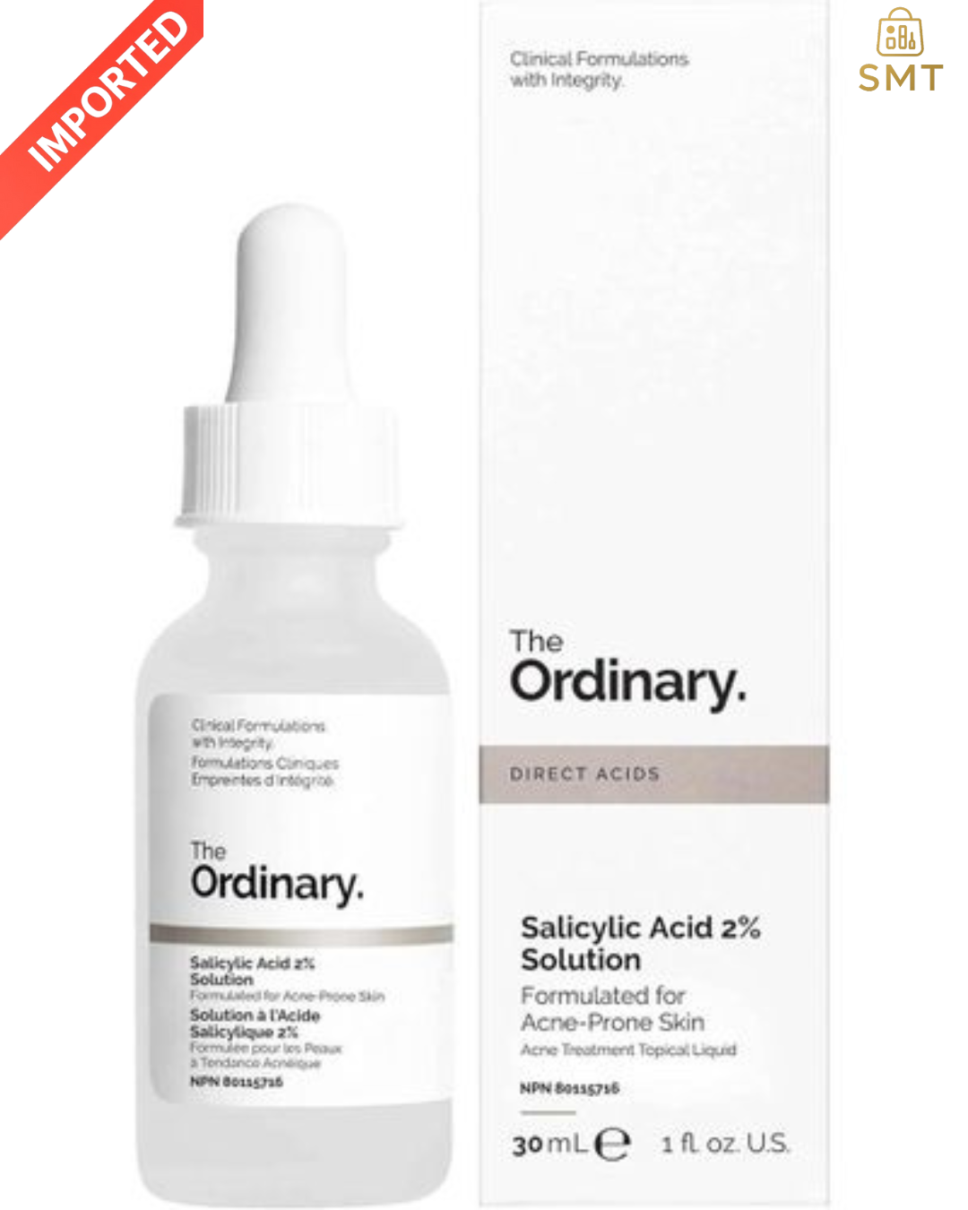 The Ordinary Salicylic Acid 2% Solution 30ml – Acne Treatment, Pore Clearing & Blackhead Removal Serum