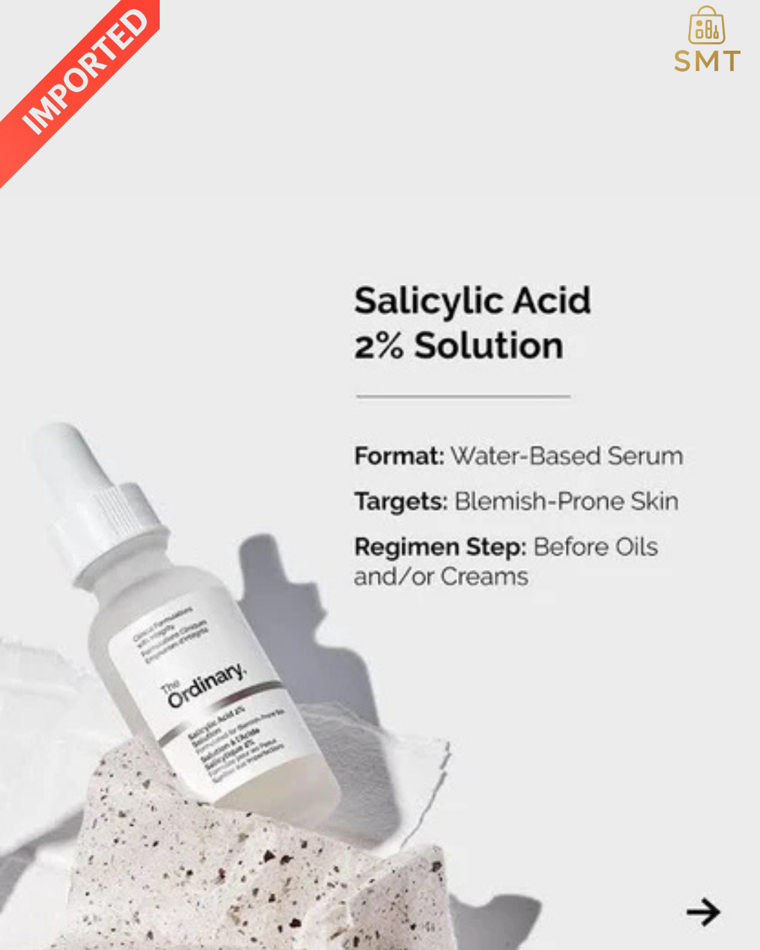 The Ordinary Salicylic Acid 2% Solution 30ml – Acne Treatment, Pore Clearing & Blackhead Removal Serum