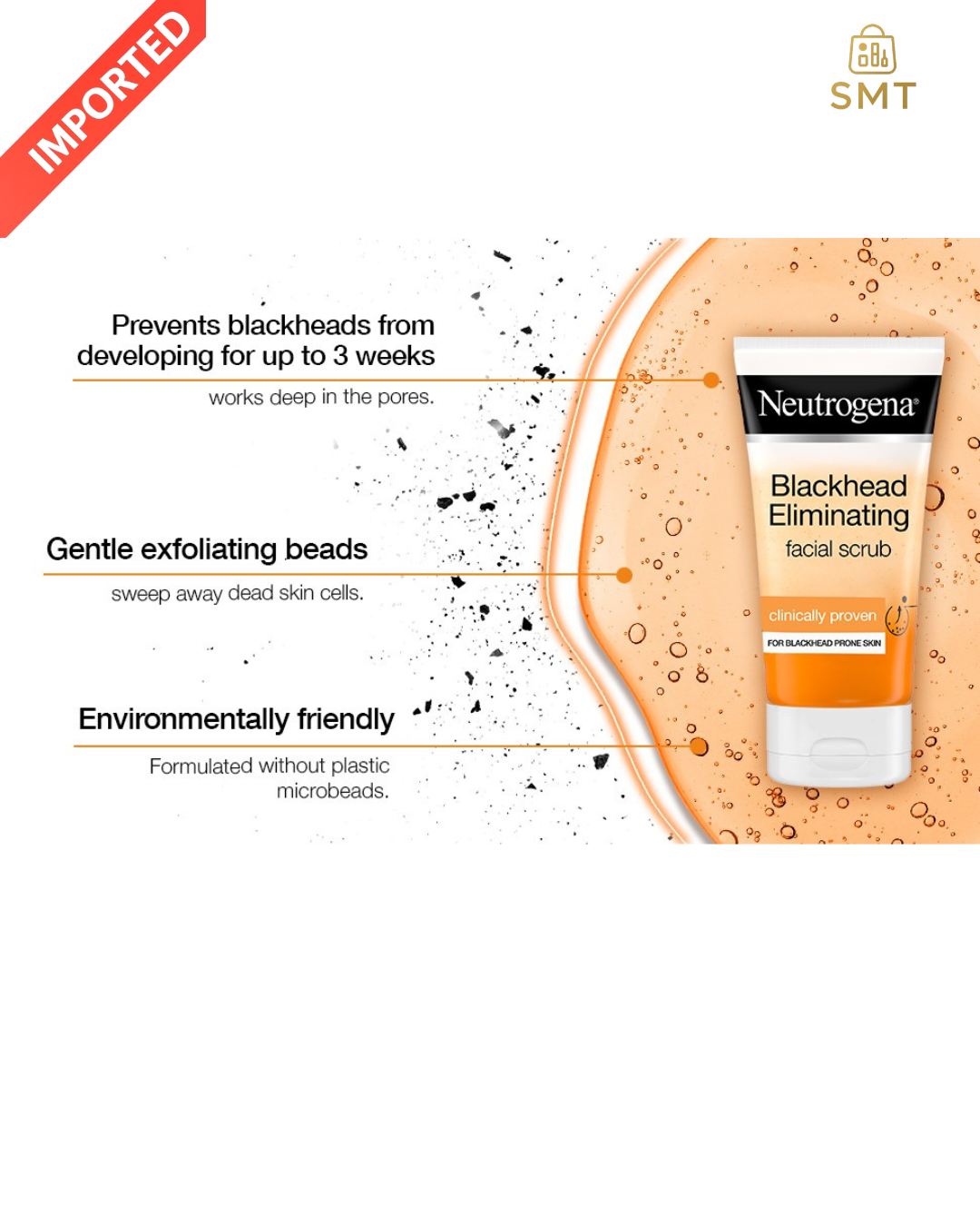 Neutrogena Blackhead Eliminating Facial Scrub 150ml – Salicylic Acid | Removes & Prevents Blackheads From Day 1