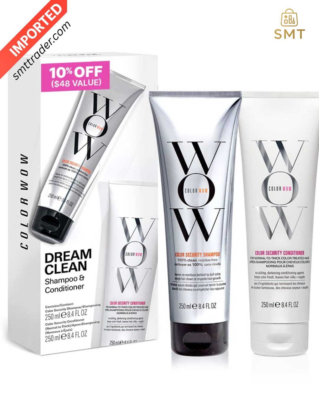 COLOR WOW Color Security Shampoo & Conditioner Duo Set – for Normal to Thick Hair | Cruelty-Free, Vegan | Achieve Super Glossy, Hydrated Hair