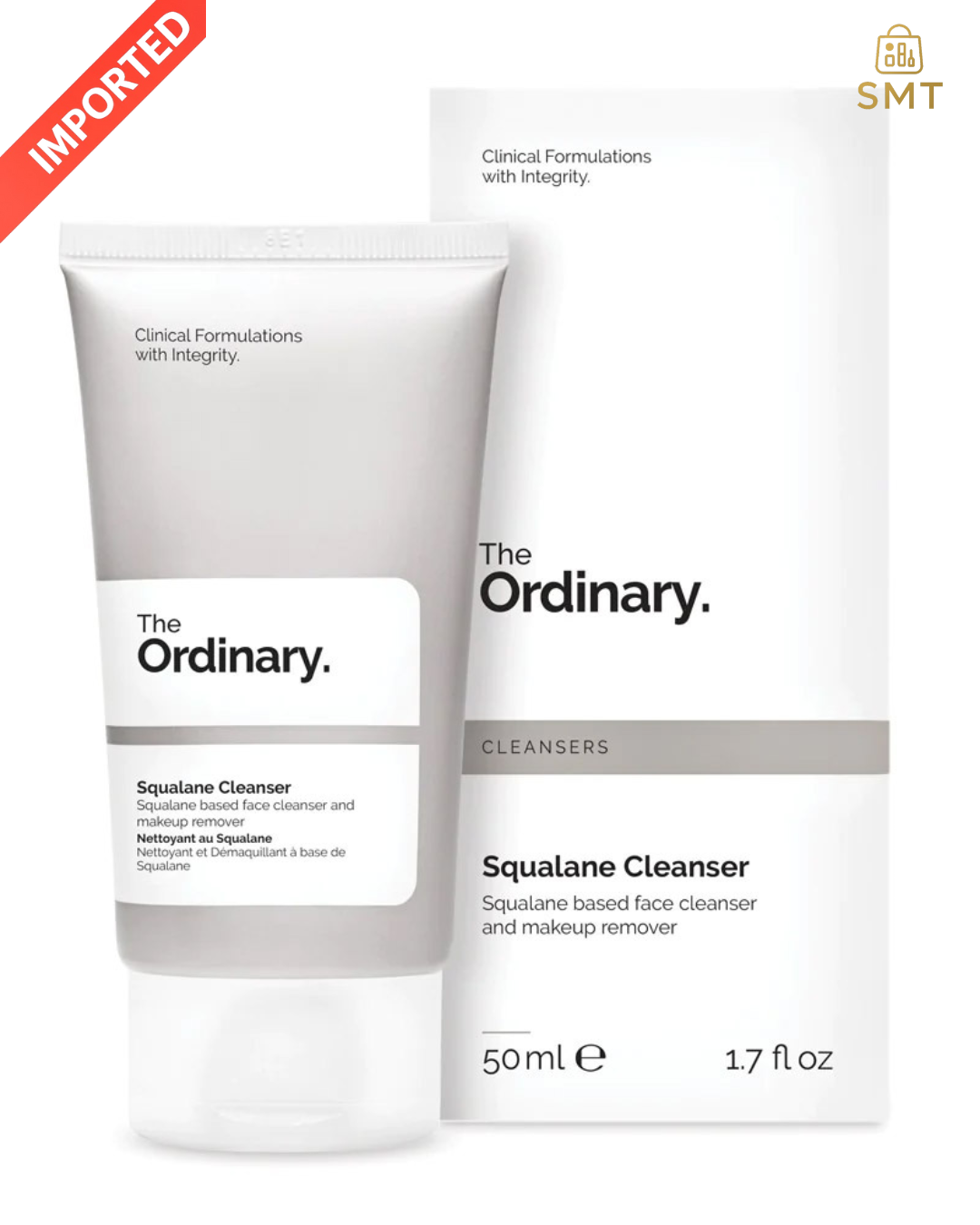 The Ordinary Squalane Cleanser 50ml – Hydrating Makeup Remover & Gentle Facial Cleansing Balm