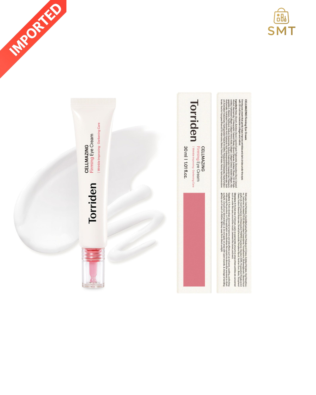 Torriden CELLMAZING Collagen Firming Eye Cream 30ml (1.01 fl.oz) | Wrinkle Improvement and Dark Circles Care | 5D Collagen Complex, 4R Pure Retinol