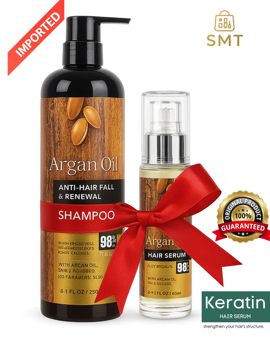 Argan Oil Shampoo & Argan Oil Hair Serum Best For Damage Hair Control ( Value Pack )